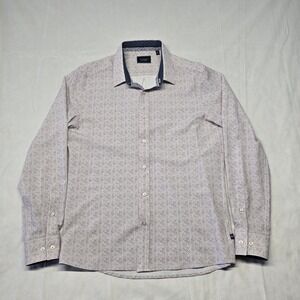 7 diamonds 4 way stretch Flip Cuff Button Down Shirt Men Size Small